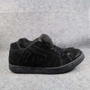 DC Shoes Mens 12 Net Skate Sneakers Casual Black Leather Y2k Padded Lace Up Logo